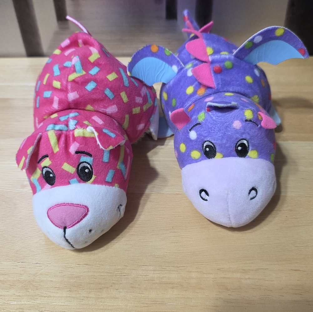 Vibrant Plush Animal Duo - Pink and Purple Flipazoo